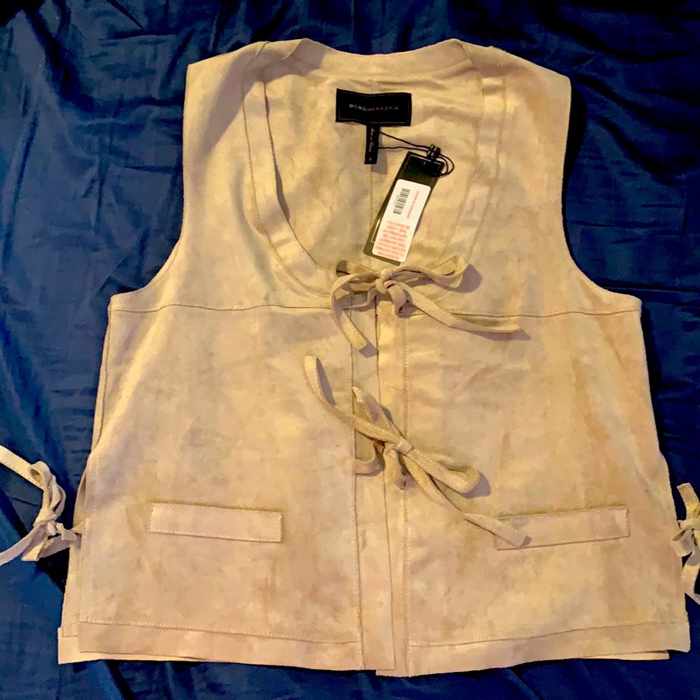 BCBG MaxAzria Faux Suede “Brent” Vest NWT